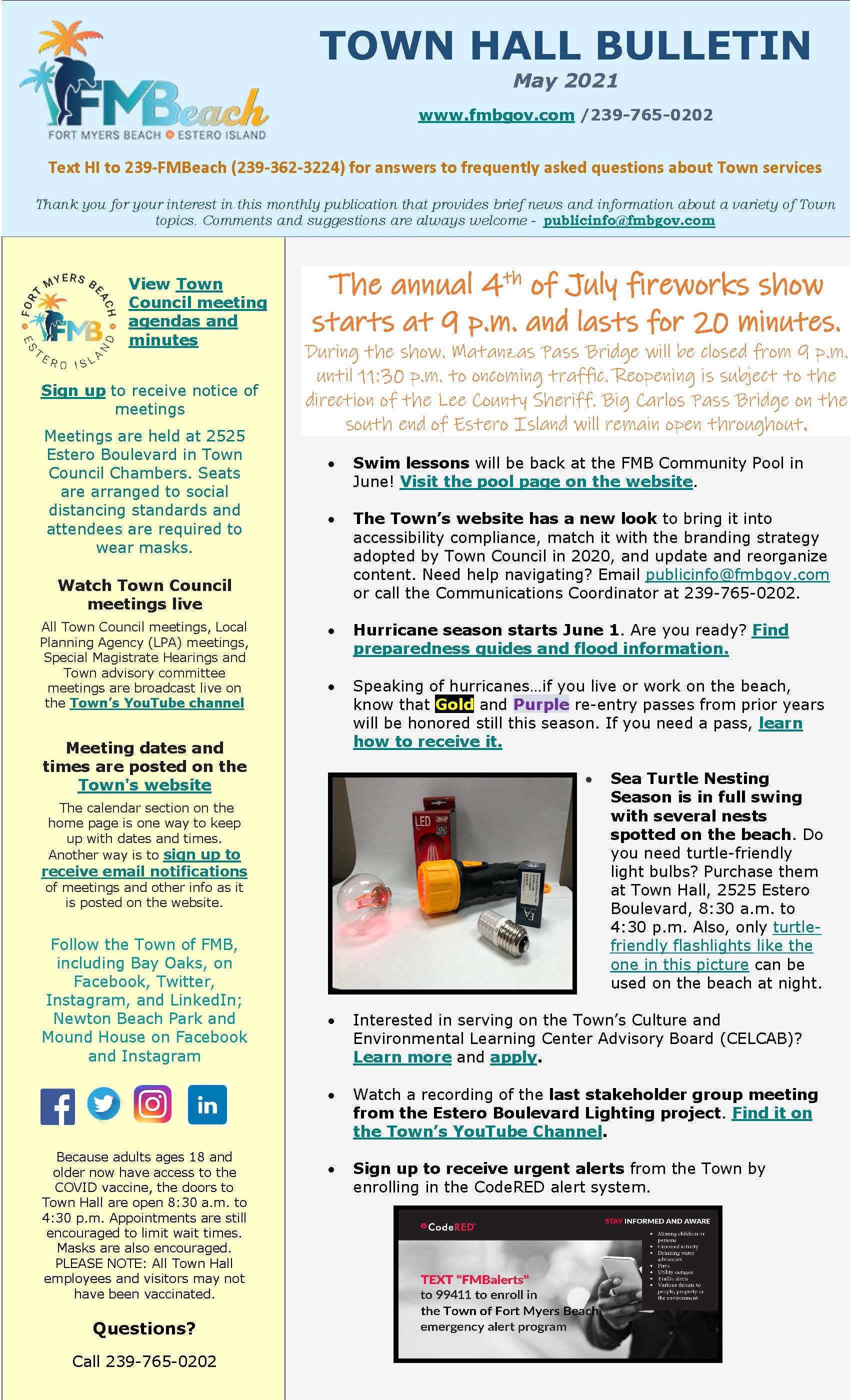 Town Hall Bulletin May 2021