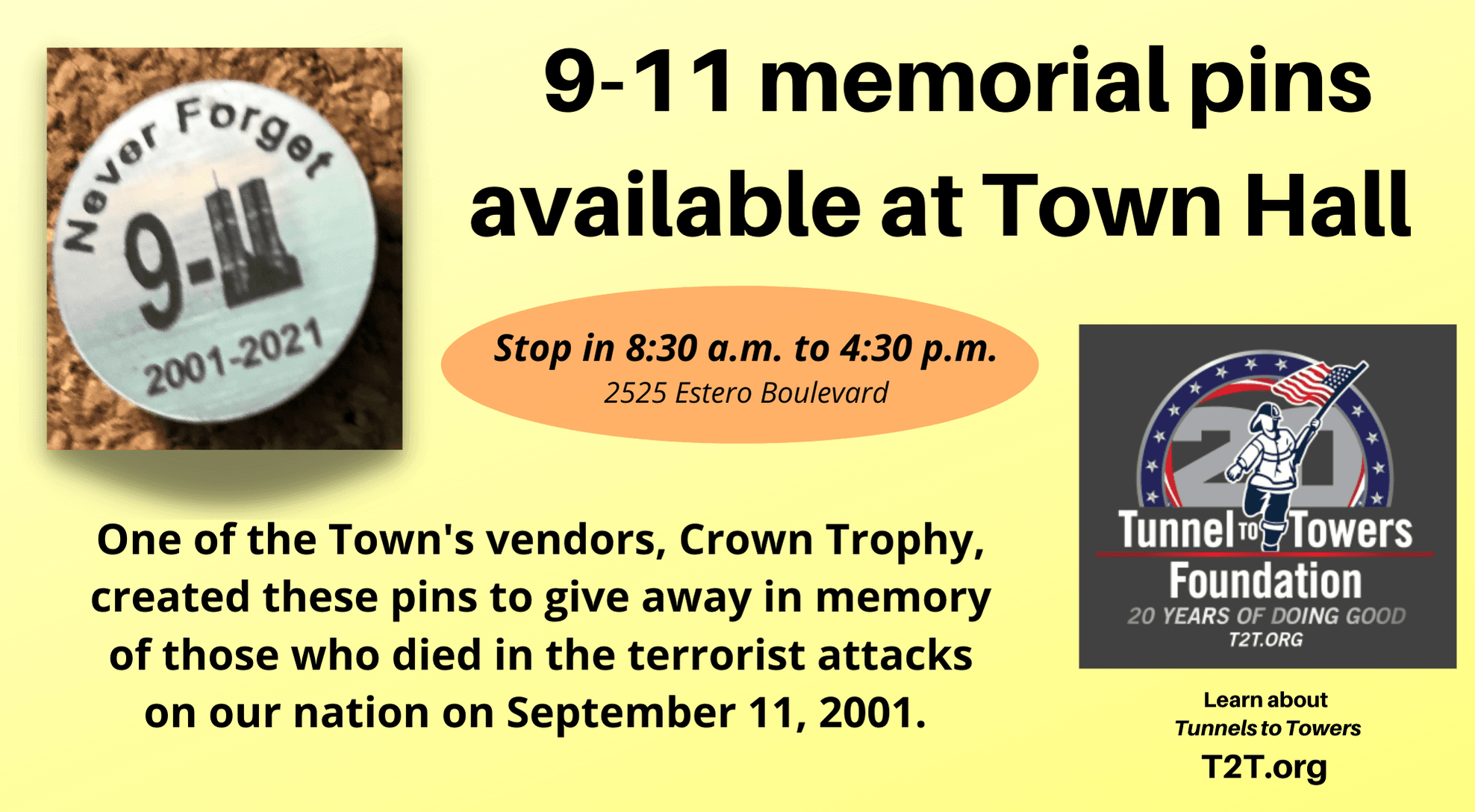 9-11 pins at Town Hall