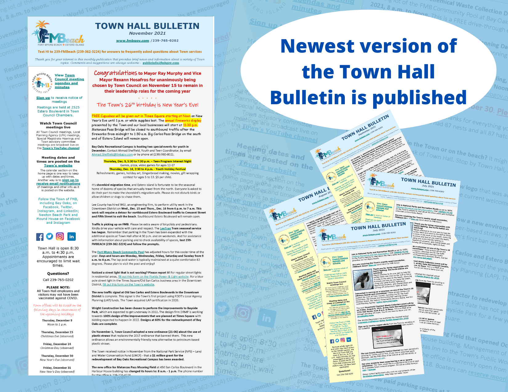 town hall bulletin graphic