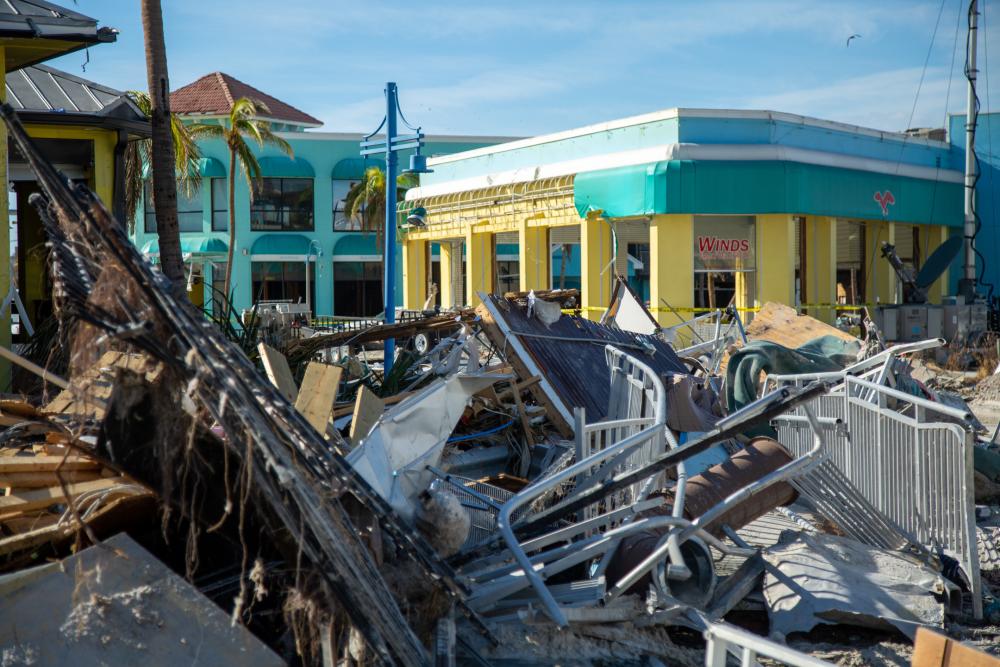 debris downtown district