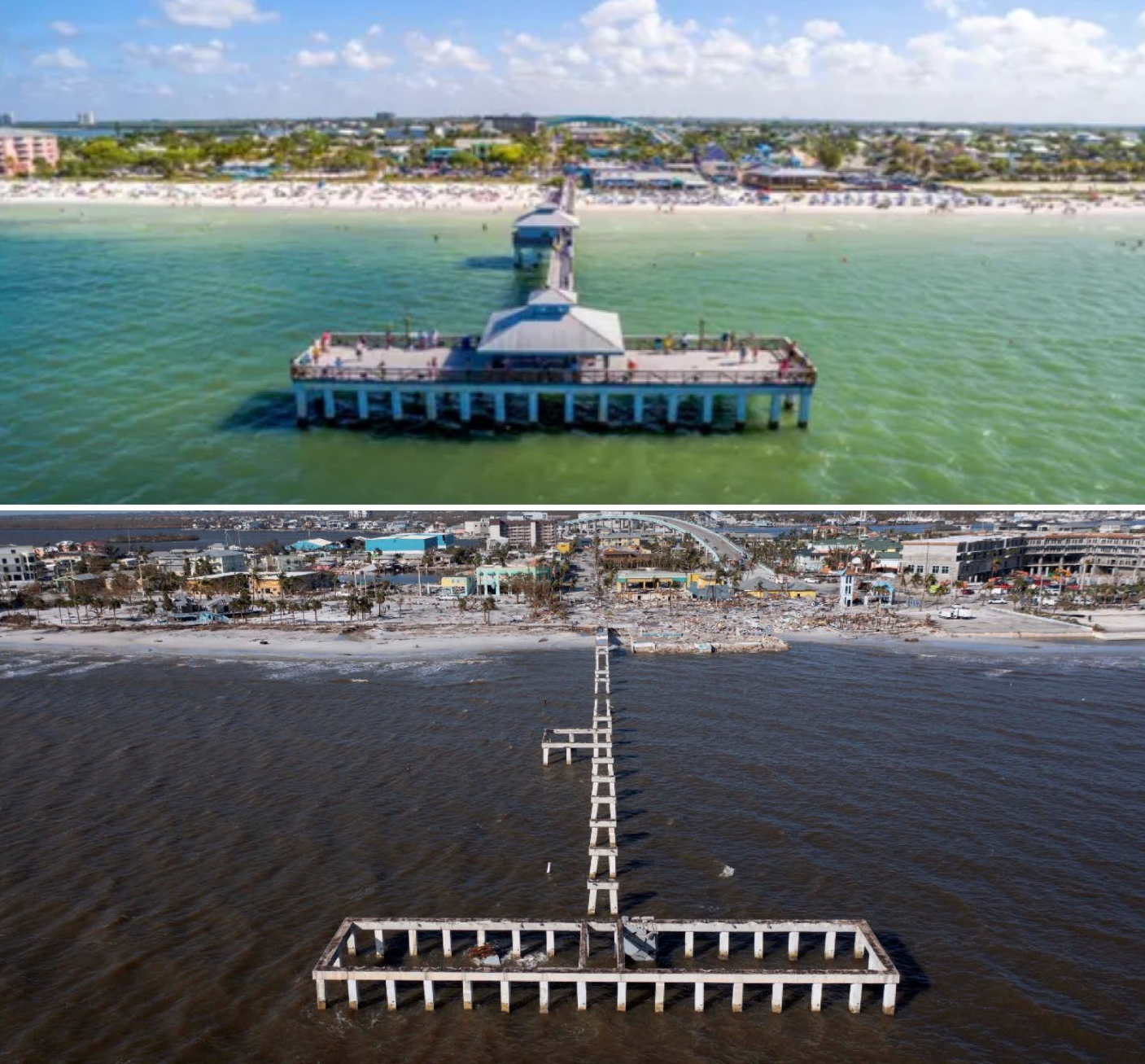 pier before and after Ian 2022