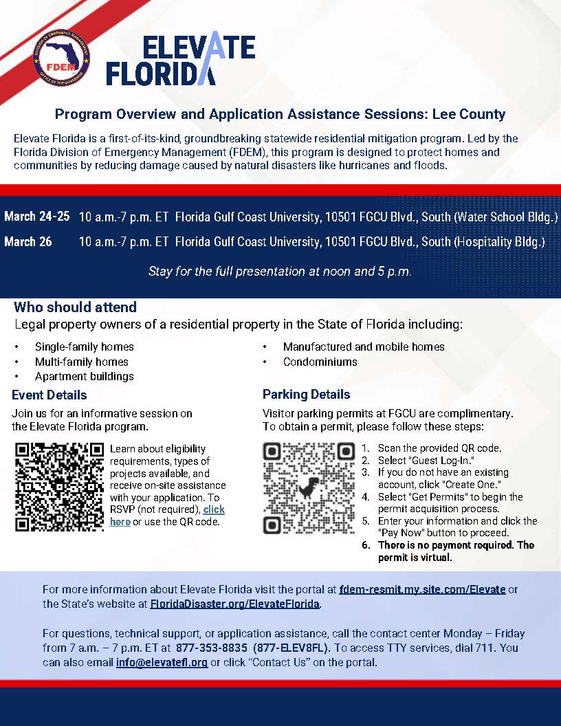 March Outreach Events Lee County FGCU