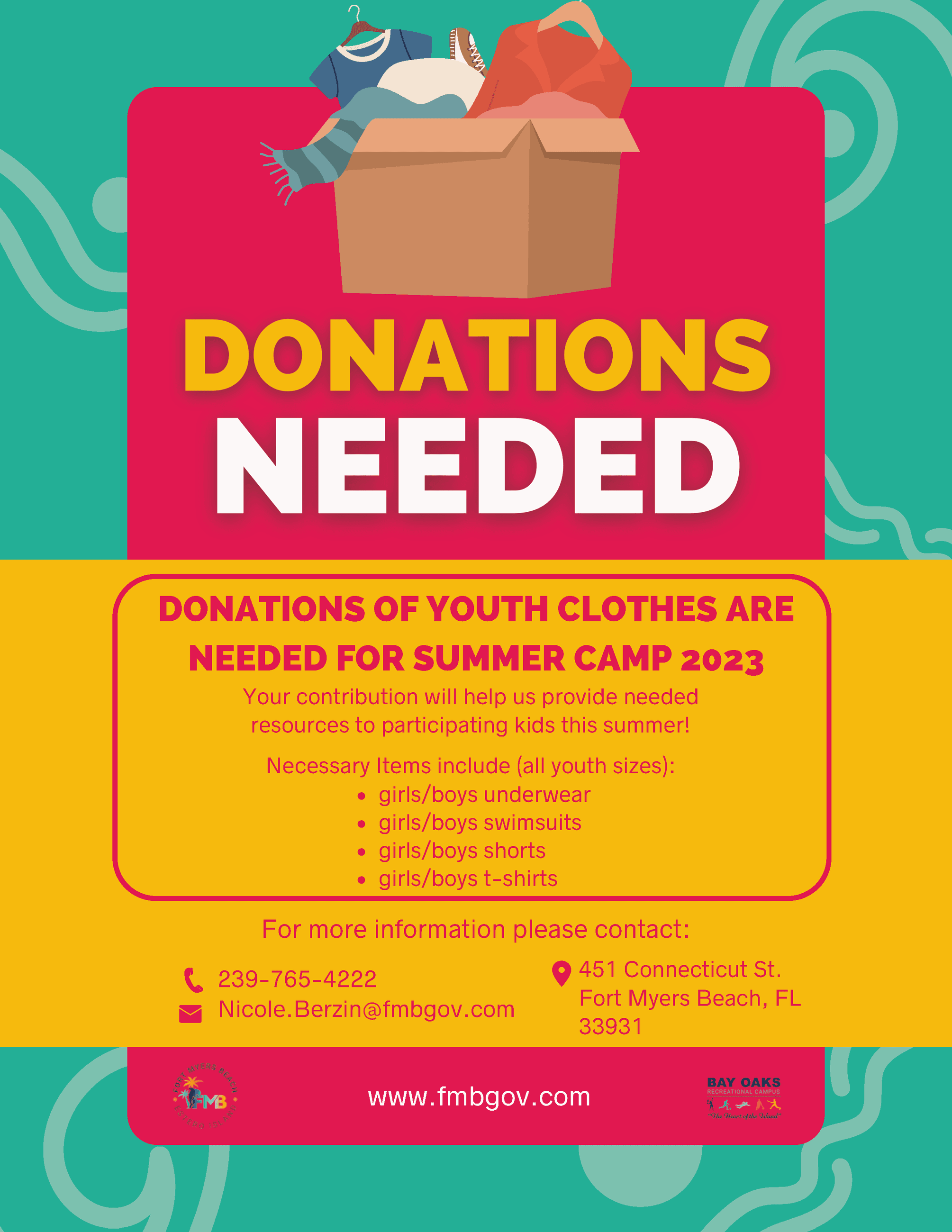 Clothing Donations - extra info