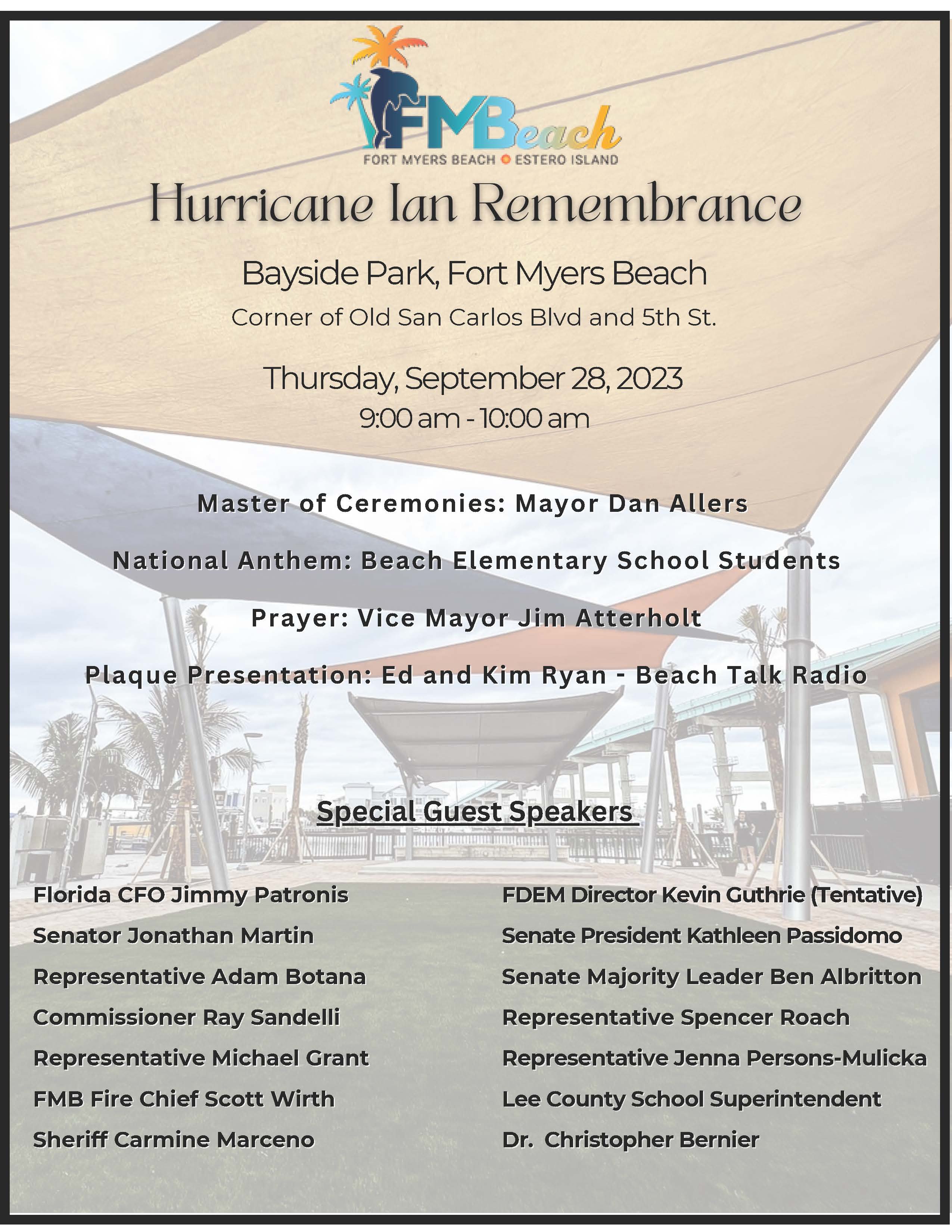 Hurricane Ian Remembrance Flyer 9-28-23