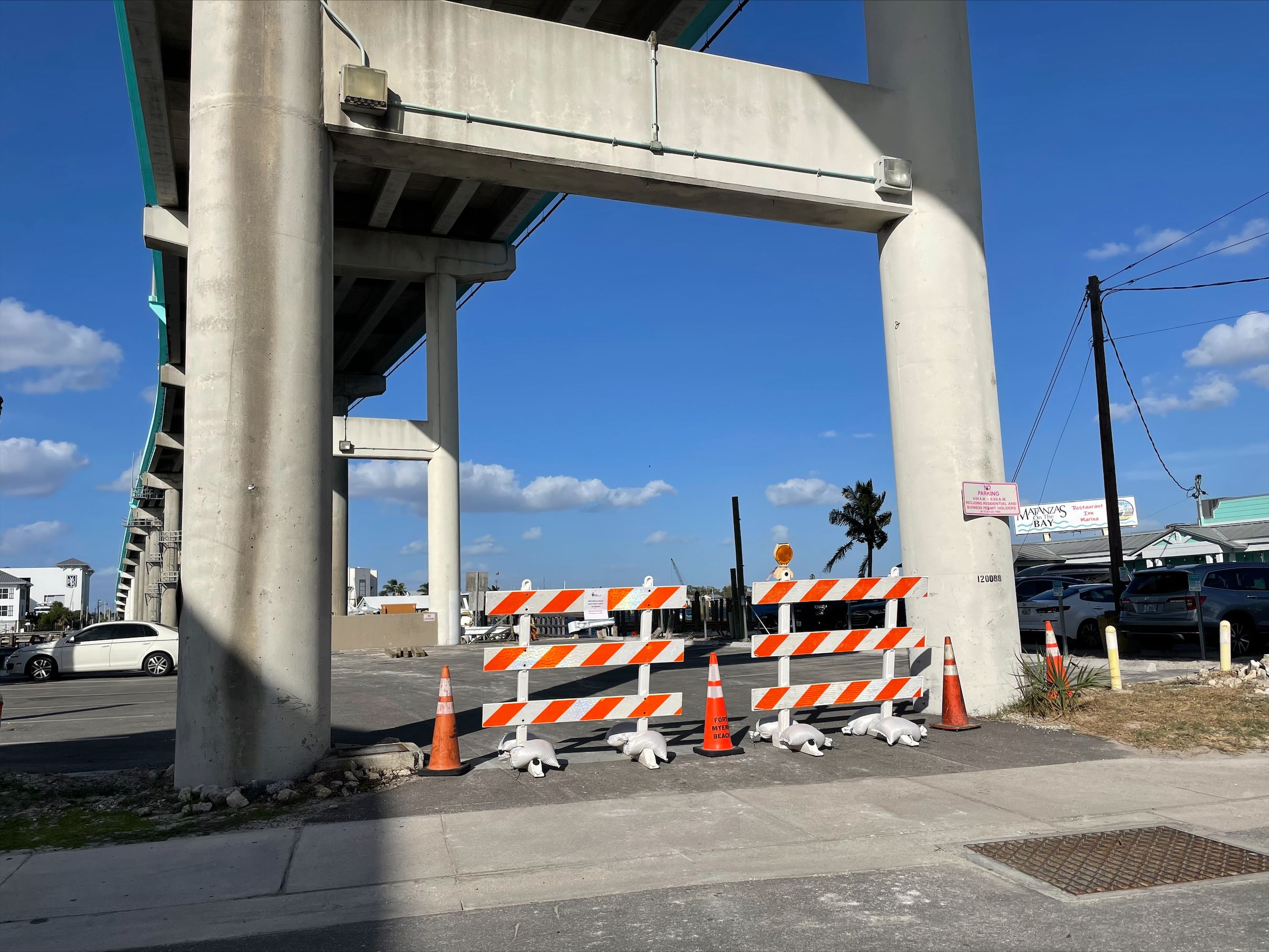 parking under matanzas closed